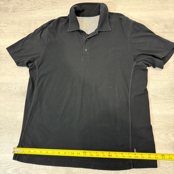 Eddie Bauer Size L FreeDry Classic Black Polo Shirt Size L - Picture 12 of 17